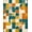 Multicolor, Pattern 1, variant on Design&I 8'x10' Washable Area Rug Patchwork Contemporary Geometric Block Abstract Mid Farmhouse for King Size Bedroom, Under Bed, Sleek Flatweave Pet Friendly