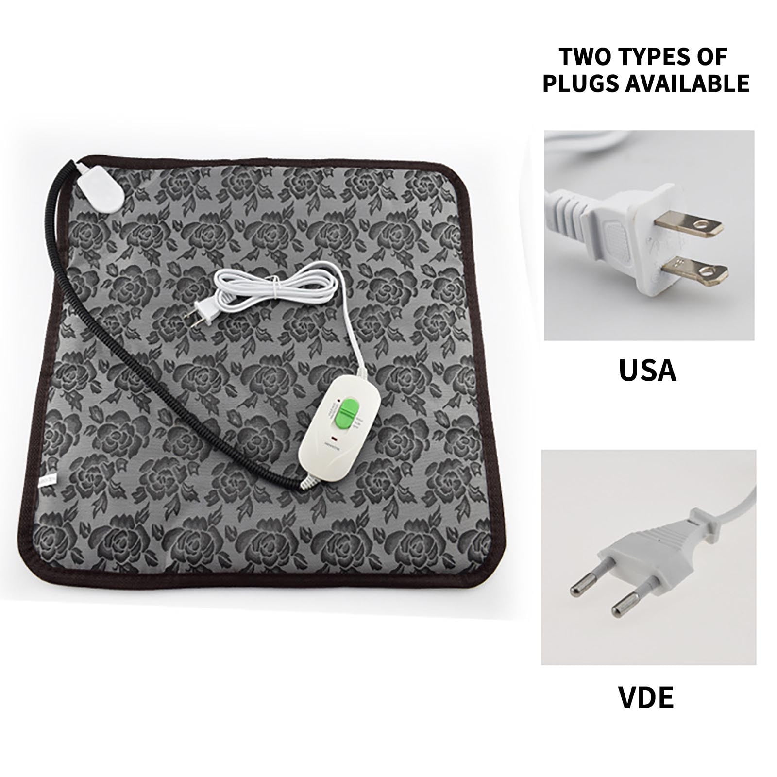 Pet Heating Pad Outdoor Waterproof Electric 18"X18" Dog Heating Pad Outdoor Large 3d Jacquard Heated Pet Mat Plug In Pet Heated Pad Dog Heater Pad Heated Dog Beds For Large Dogs