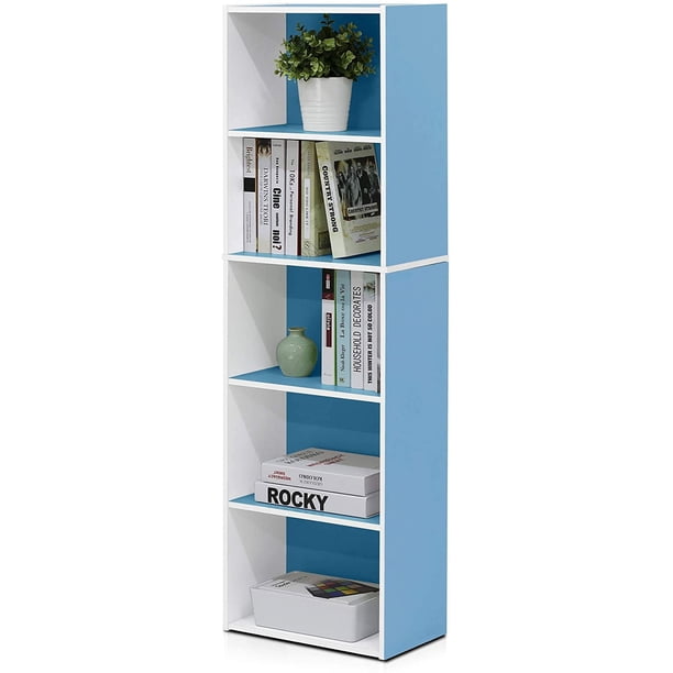 Estantería Abierta Reversible de 11 Cubos, Blanco con Verde