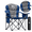 blue, variant on Oversized Folding Camping Chair for Adults, Extra Padded Cotton Seat Outdoor Chair with Cup Holder and Side Pocket, Portable High Back Lawn Chair for Camping, Fishing, Picnic, Tailgating and Backyard