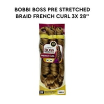 Bobbi Boss Jumbo Braid Pre-Stretched French Curl 3x 28" ( T1B/27 Off Black / Honey )