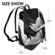 thumbnail image 2 of Balery Black White Fluid Sculpture Mochila de Cuero para Mujeres, Gran Capacidad, Bolsa de Viaje Multifuncional, Mochila de Cuero y Bolsa de Hombro para Mujeres, 2 of 4