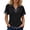 Black, variant on T Shirts for Women Knit Short Sleeve Top with Contrast Collar Casual Comfort Stretch Blouse for Everyday Wear Womens Tops White XXL