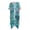Blue-green Flower, variant on HELLHERO High Quality Fabrics Long Kimono Swimsuit Cover Up for Summer Breathable Lightweight Blue-green Flower