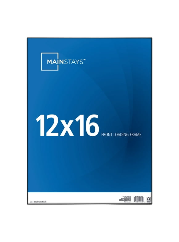Mainstays 12x16 Front Loading Wall Picture Frame, Black
