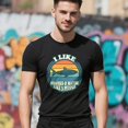 thumbnail image 4 of I Like Sharks And Maybe Like 3 People Vintage Retro Sunset Circle Shark Graphic T-Shirt, Distressed Nautical Unisex Casual Tee Shirt, 4 of 6