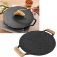 thumbnail image 1 of Korean Grill Pan with Nonstick Coating, Round Cast Iron Griddle Pan with Handles, Multifunctional Frying Pan for Indoor Outdoor Grilling, 1 of 7