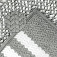 thumbnail image 4 of Unique Bargains Striped Chenille Bathroom Rug with Edges Non-Slip Bathroom Floor Mat Dark Gray 20" x 32", 4 of 6