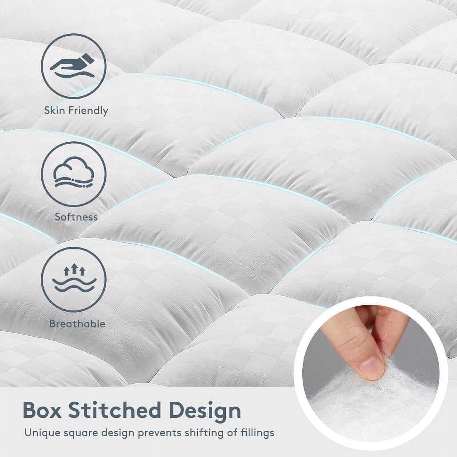 【Holiday Haul Gifts】Extra Thick Mattress 1000 GSM Topper, Down Alternative Overfill Plush Mattress Pad, Cooling Pillow Top with 8-21Inch Deep Pocket