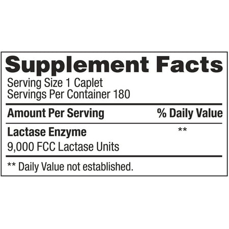 Fast Acting Lactase 1440 Caplets Generic Lactaid Fast Act 9000 FCC Units per Caplet
