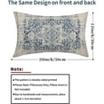 thumbnail image 3 of Boho Ethnic Pillow Covers 12x20 Inch Set of 2 Bohemian Carpet Throw Pillows For Couch Navy Blue Grey Coral Floral Decorative Pillow Cases Farmhouse Home Decor For Sofa Porch Patio Bed Room Outdoor, 3 of 6