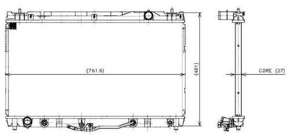 Denso First Time Fit Radiator, Plastic Tank Fits select: 2002-2006 TOYOTA CAMRY, 2002-2006 LEXUS ES