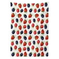 thumbnail image 3 of Ambesonne Cartoon Tablecloth Rectangular Table Cover, Strawberries Raspberry, 60"x84", Plum Red, 3 of 4