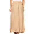 thumbnail image 2 of Sakkas Harley Bohemian Embroidered Ethnic Maxi Skirt Adjustable Waist Ruffle Trim - Beige - One Size Regular, 2 of 5