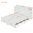 thumbnail image 7 of MODERNLUXE Multi-Functional 2-in-1 Murphy Cabinet Bed,Full Size Bed Frame Murphy Chest Bed with Built-in Power Strip & Drawer, Full Foldable Platform Bed, White, 7 of 7