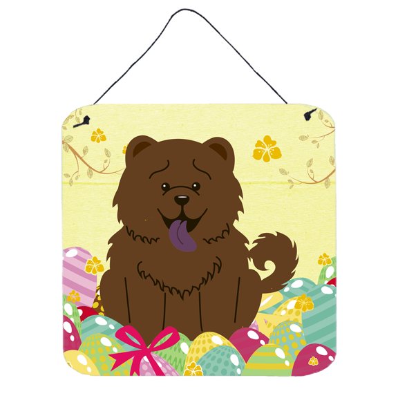 Carolines Treasures BB6141DS66 Easter Eggs Chow Chow Chocolate Wall or Door Hanging Prints