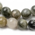 thumbnail image 2 of Natural Green Rutilated Quartz Beads Strands Round 8~8.5mm Hole: 1mm about 45~47pcs/strand 15 inch, 2 of 3