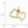 thumbnail image 2 of Charme Double Cœur en Or Jaune 14K, 2 of 2