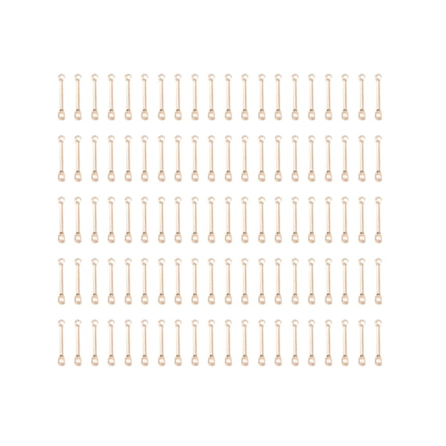200pcs Eardrop Connection Rod Accessories Decorative Earring Jewelry Accessories for Woman (Golden 15mm)