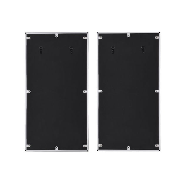 Acme Furniture 97455 Wall Accent Mirror (Set-2), Mirrored, Natural Oak & Chrome