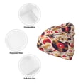 thumbnail image 3 of Lsque gold Skull Guitar record Pattern Knitted Beanie, Unisex Winter Hat, Knit Hat Winter Beanies Thick Fisherman Beanies Cuffed Plain Skull Caps, 3 of 6
