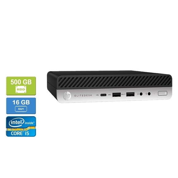 Refurbished: HP 800 G4 Intel Core i5-8500T 16GB 500GB HDD Win 10 Pro