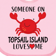 thumbnail image 4 of Inktastic Someone on Topsail Island Loves Me Boys or Girls Baby Bib, 4 of 4