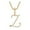 Z, variant on Letter Pendant Diamond Necklace Men's Chain Women's Chain Pendant Capital Letter Pendant Hip Hop Jewelry