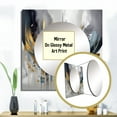 thumbnail image 3 of Designart "Abstract Marble Shapes and Lines III" Abstract Marble Square Mirror Wall Decor Modern - Large Gold Square Bathroom Mirror - Square Printed Wall Mirror Art, 3 of 5