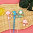 thumbnail image 4 of Soug Dinosaur (A)$3D silicone straw cap cute cartoon dustproof straw plug creative pvc straw cover factory direct sales straw cap, 4 of 9