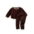thumbnail image 1 of Faithtur Ensemble d'Automne pour Bébés Filles Garçons Manches Longues Col Rond + Pantalon Contrasté/rayé, 1 of 9