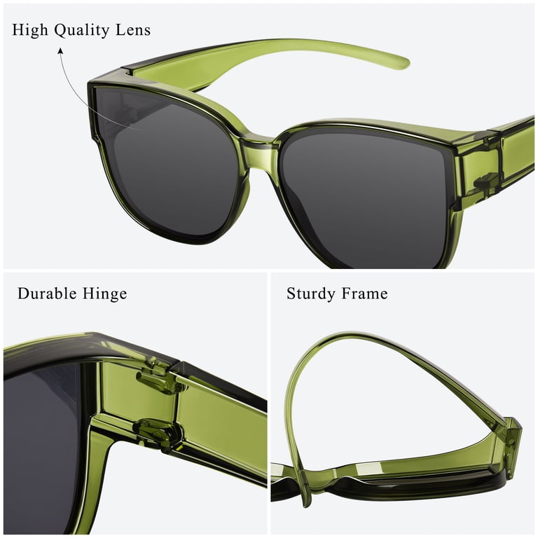 TINHAO Polarized Sunglasses Over Glasses for Women Men, Fit  display picture 2
