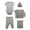 Light Grey Heather, variant on Wonder Nation Baby Gender Neutral Take Me Home Layette Gift Set, 4-Piece, Sizes Newborn-9 Months