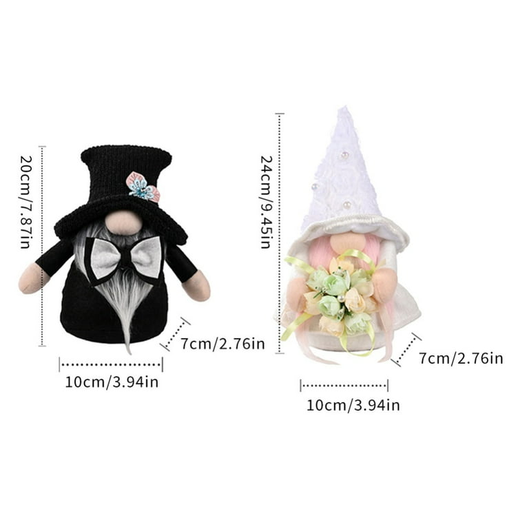 2 PCS Chef Gnome Mr and Mrs Love Sweet Kitchen Gnomes Handmade Cook Gift  for Farmhouse Housewarming Cooking Table Shelf Home Decorations Couple  Plush