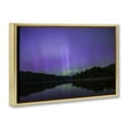 thumbnail image 3 of Stupell Industries Luminous Purple Northern Lights Landscape & Nature Photography Gold Floater Framed Canvas Art Print Wall Art, 31 x 21, 3 of 9
