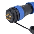 thumbnail image 3 of Enchufe de aviación IP68 impermeable SP28 tuerca trasera soldadura conector de alimentación macho y hembra 380V 25A, 3 of 8