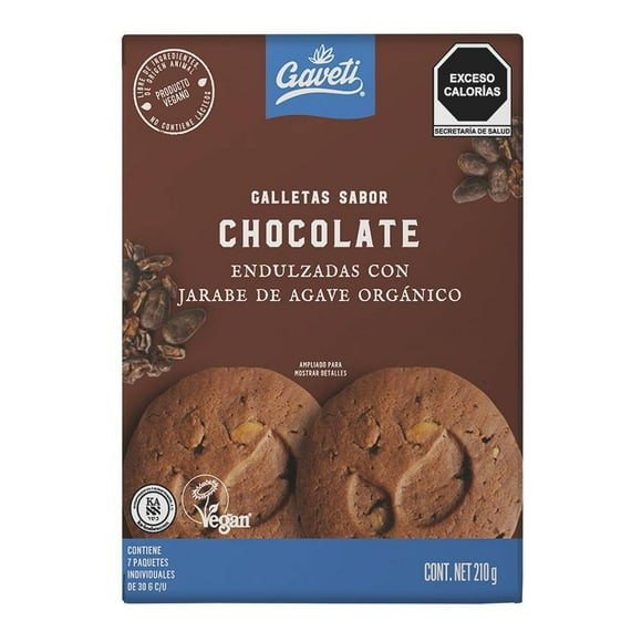 Galletas Gaveti con avena sabor chocolate con 7 paquetes de 30 g c/u