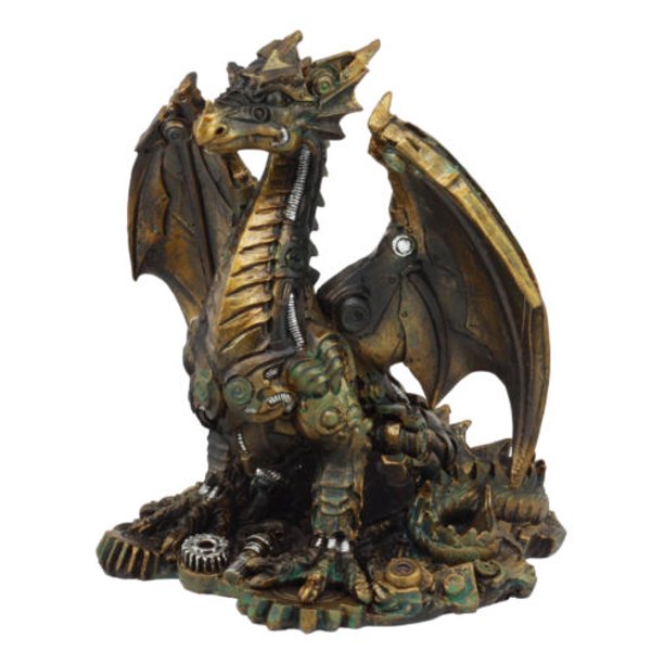 Bronzite Steampunk Mechanical Dragon Statue 7 Tall Mythical Fantasy Dragon Decor Walmart Com