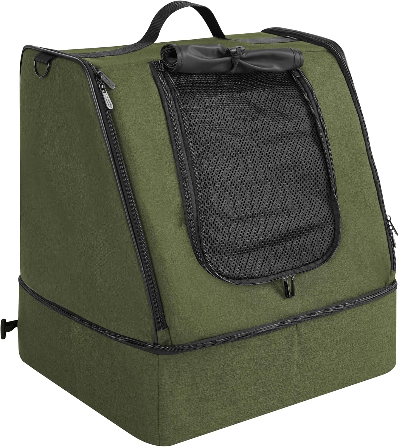 Portable Cat Travel Litter Box with Zipped Waterproof Bag,No Collapse with Hard Base Insert at Bottom, No Leakage, No Smell, Easy to Carry, Easy to Use in Hotels