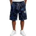thumbnail image 2 of Delconic Men Realistic Tree Branch Camo Quick Dry Casual Cargo Shorts Skin Friendly Elastic Waist Deep Storage Side Pockets Short Trousers For Spring Summer Daily Blue S, 2 of 6