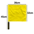 thumbnail image 2 of Drapeau de l'Arbitre Commande en Acier Inoxydable Drapeau de Main Drapeau Rouge Éponge de signal Poignée Patrouille Spéciale performance, 2 of 5
