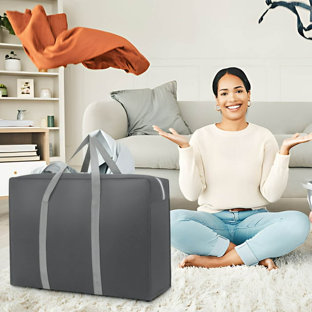 Bolsa de Almacenamiento de Viaje, Bolsa de Mudanza, Bolsa de Edredón No Tejida de Gran Capacidad, Bolsa de Lona Portátil, Práctica