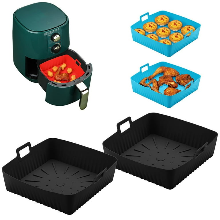 Air Fryer Silicone Pot Air Fryer Basket Linings Non-Stick Safe Oven Baking  Tray