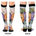 thumbnail image 4 of FORMRS Womens Knee High Socks Casual Long Thick Travel Daily Wear, 1 Pair, Bright Flowers, 4 of 6