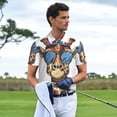 thumbnail image 3 of Sikiie American Giraffe Style Print Men's Short-sleeved POLO Shirts, Button-down Shirts and T-shirts are Suitable for Vacation, Leisure and Business-XX-Large, 3 of 6