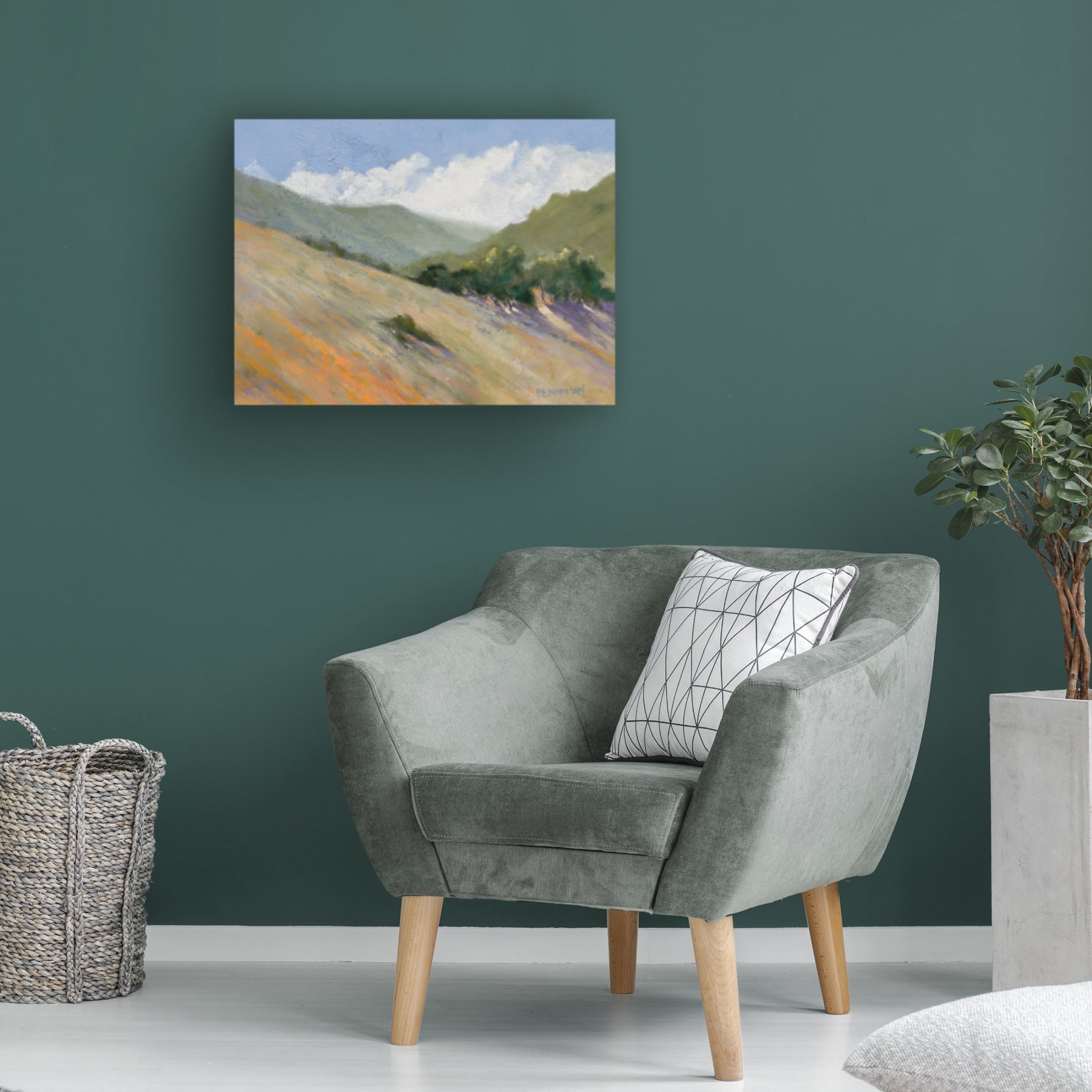 Canvas Wall Art - Ed Penniman 'Old Toll Road, Calistoga' Wall Art for Living Room, Bedroom, or Office Décor by Trademark Fine Art - 19 x 14 Inches