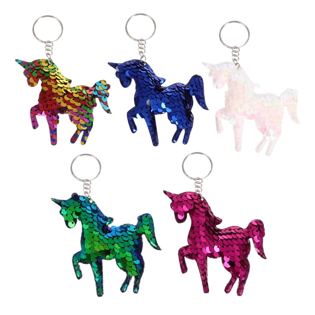 MasteelfCA 10 Pcs Creative Key Rings Sequined Key Chains Backpack Hanging Pendants