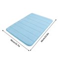 thumbnail image 4 of Avtoify Bathroom Rugs Absorbent Soft Memory Foam Mat Bath Bathroom Bedroom Floor Shower Rug Decor Light Blue 17 "X 24", 4 of 7