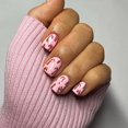 thumbnail image 1 of Uñas postizas adhesivas GCSQW Navidad Candy Cane 24 piezas, 1 of 6