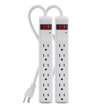 Belkin Office Series Surge Suppressor - Belkin 6-Outlet Surge Protector with 2 ft. Cord (2-Pack)